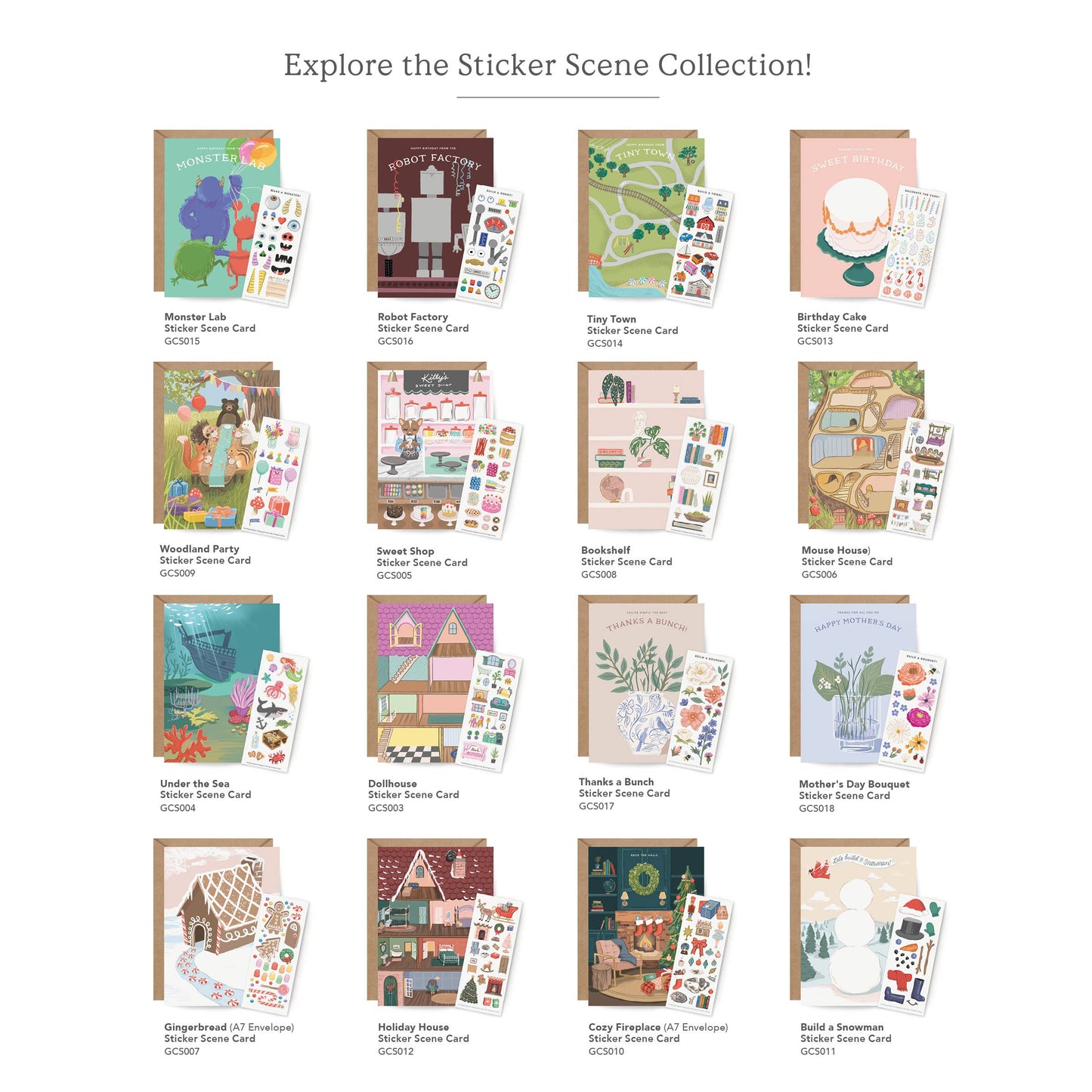 Sticker Scene Card - Dollhouse