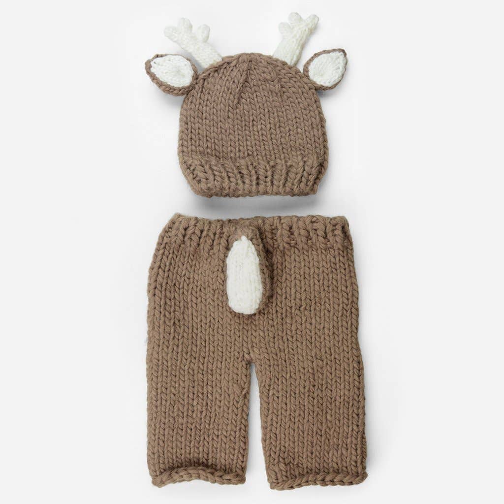 Newborn Set Deer Hat Pant Baby Shower Gift Outfit Costume