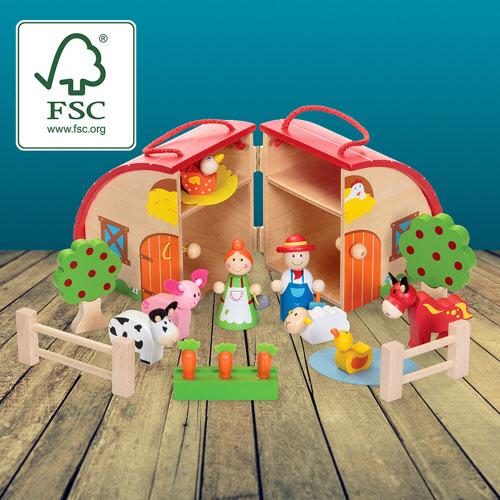 Wooden Farm Playset