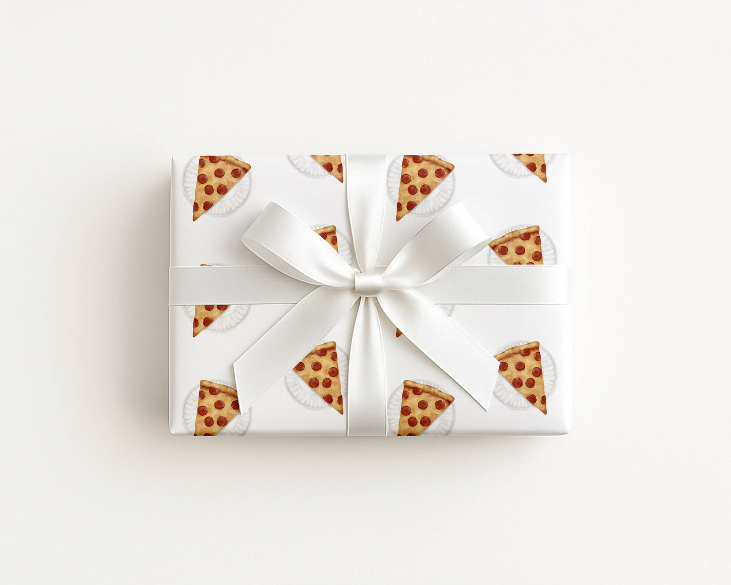 Pizza Slice Wrapping Paper: 3 Sheets Rolled In Cello