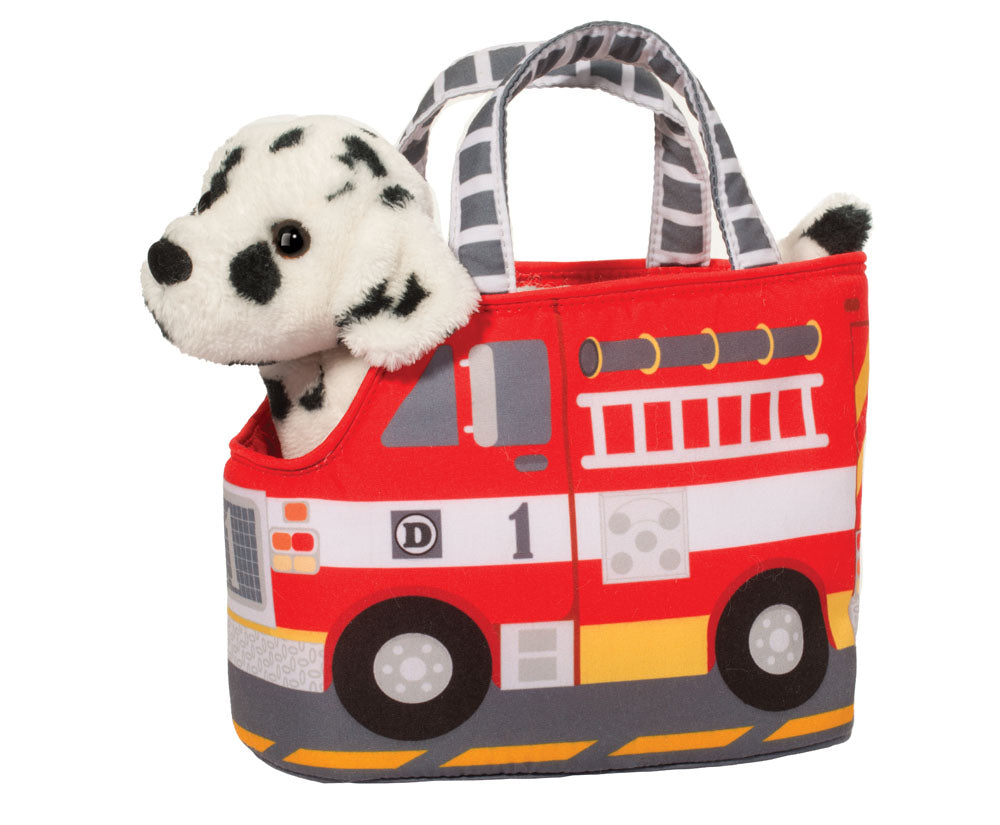 Fire Truck Pet Sak w/ Dalmatian