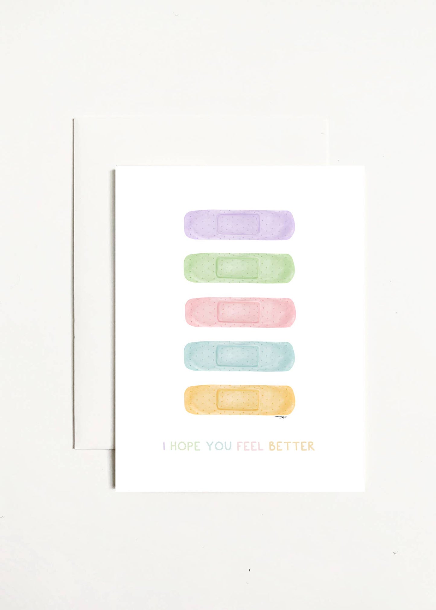 I Hope You Feel Better - Colorful Bandaids