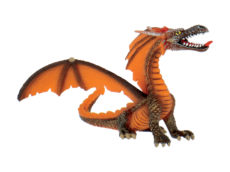 Dragon sitting orange