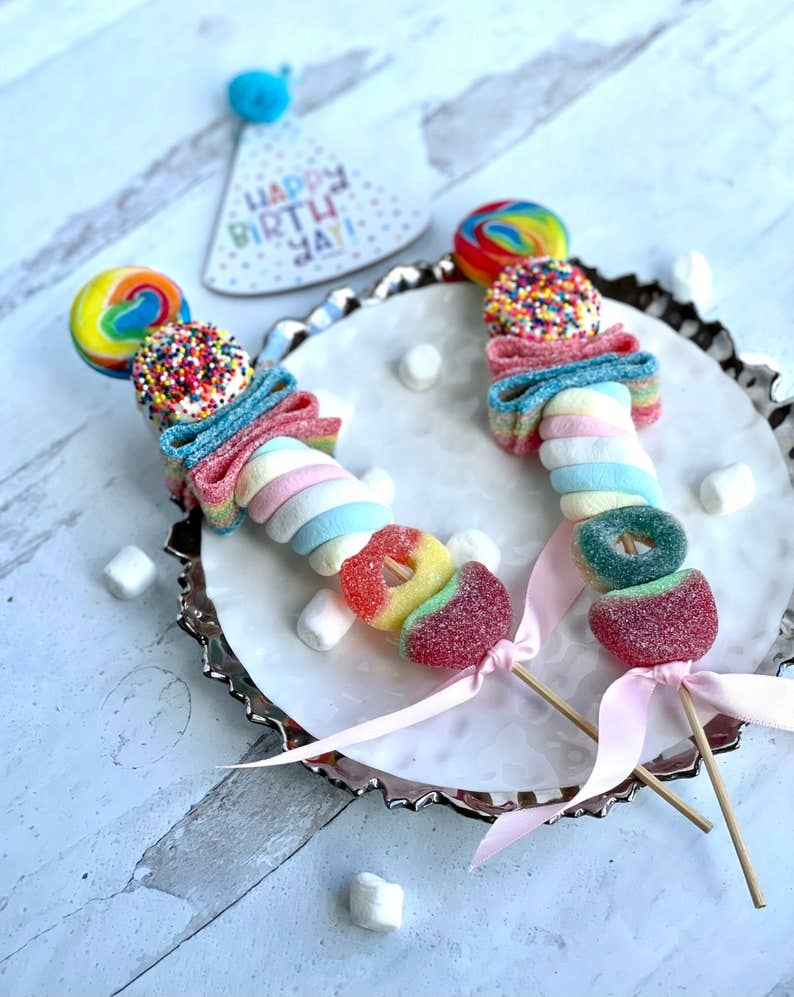 Candy Gummy kabobs w/Wood Stick