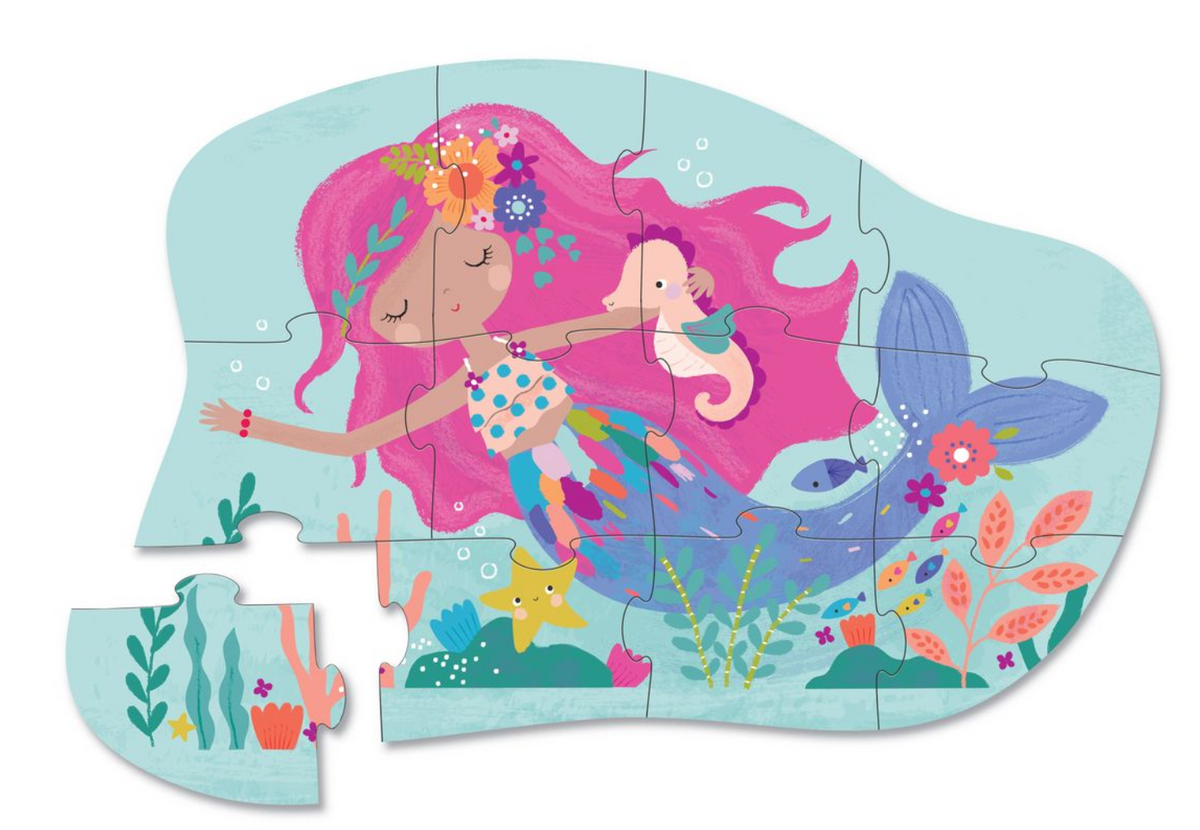 12-pc Mini Shaped Box Puzzle Mermaid Dreams