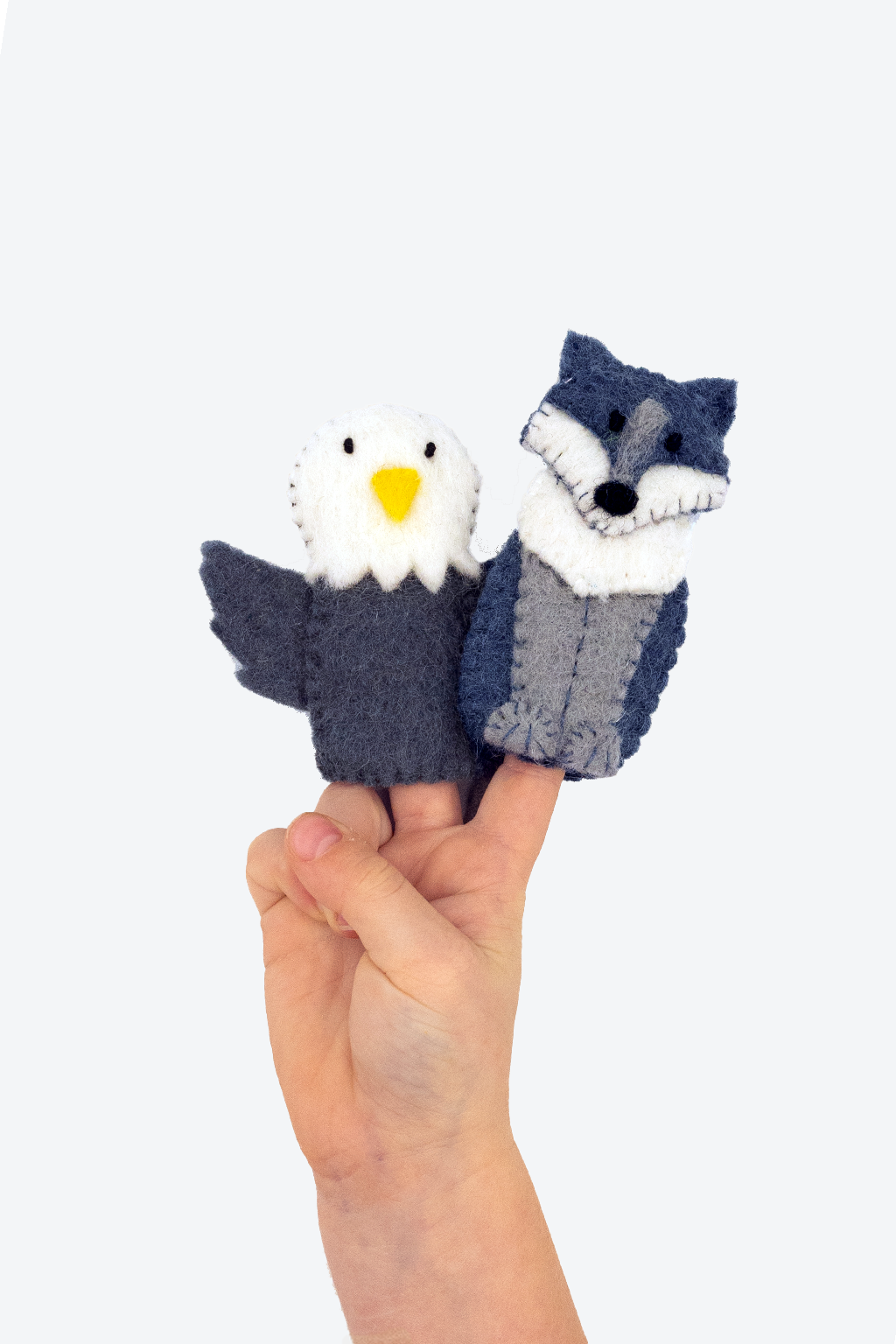 Finger Puppet - Eagle & Wolf Set
