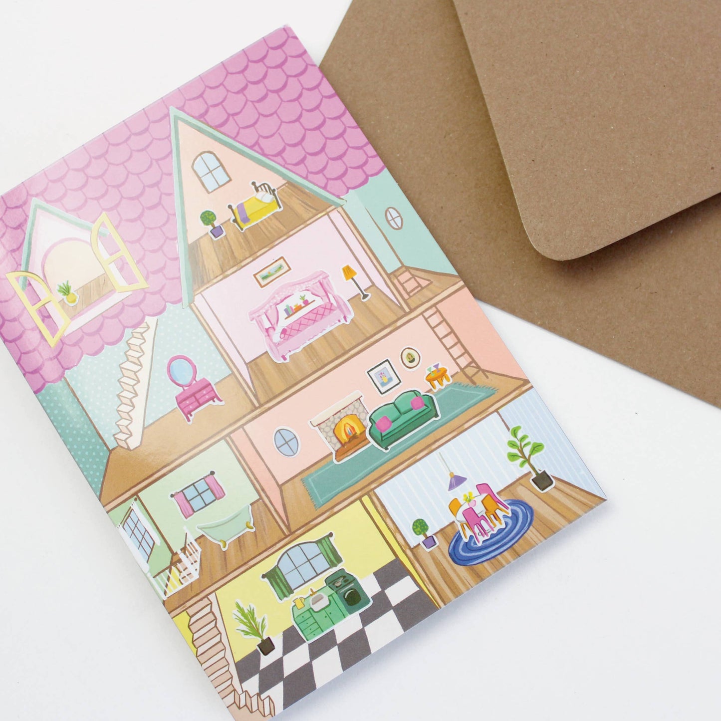 Sticker Scene Card - Dollhouse