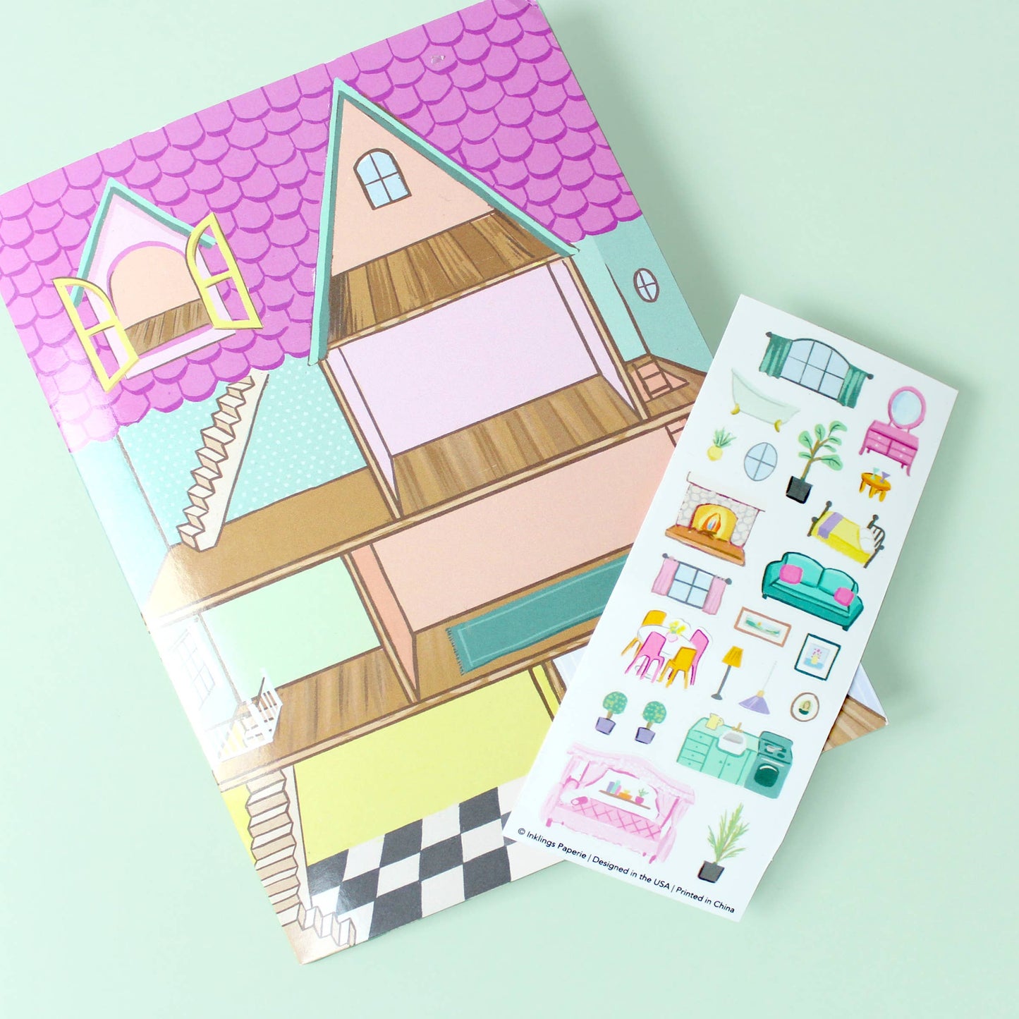 Sticker Scene Card - Dollhouse