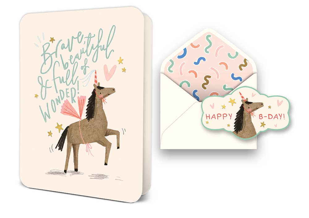Brave and Beautiful Birthday Deluxe Greeting Card