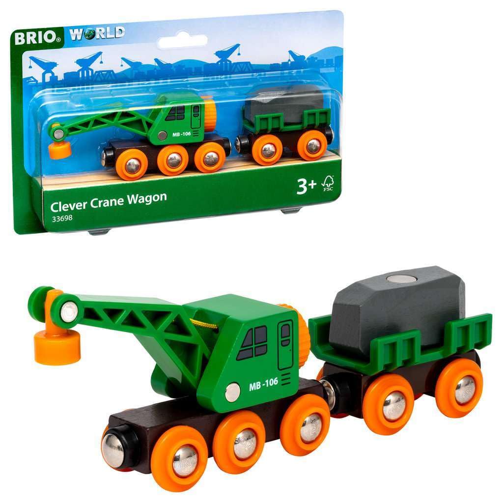 Brio Clever Crane Wagon Set