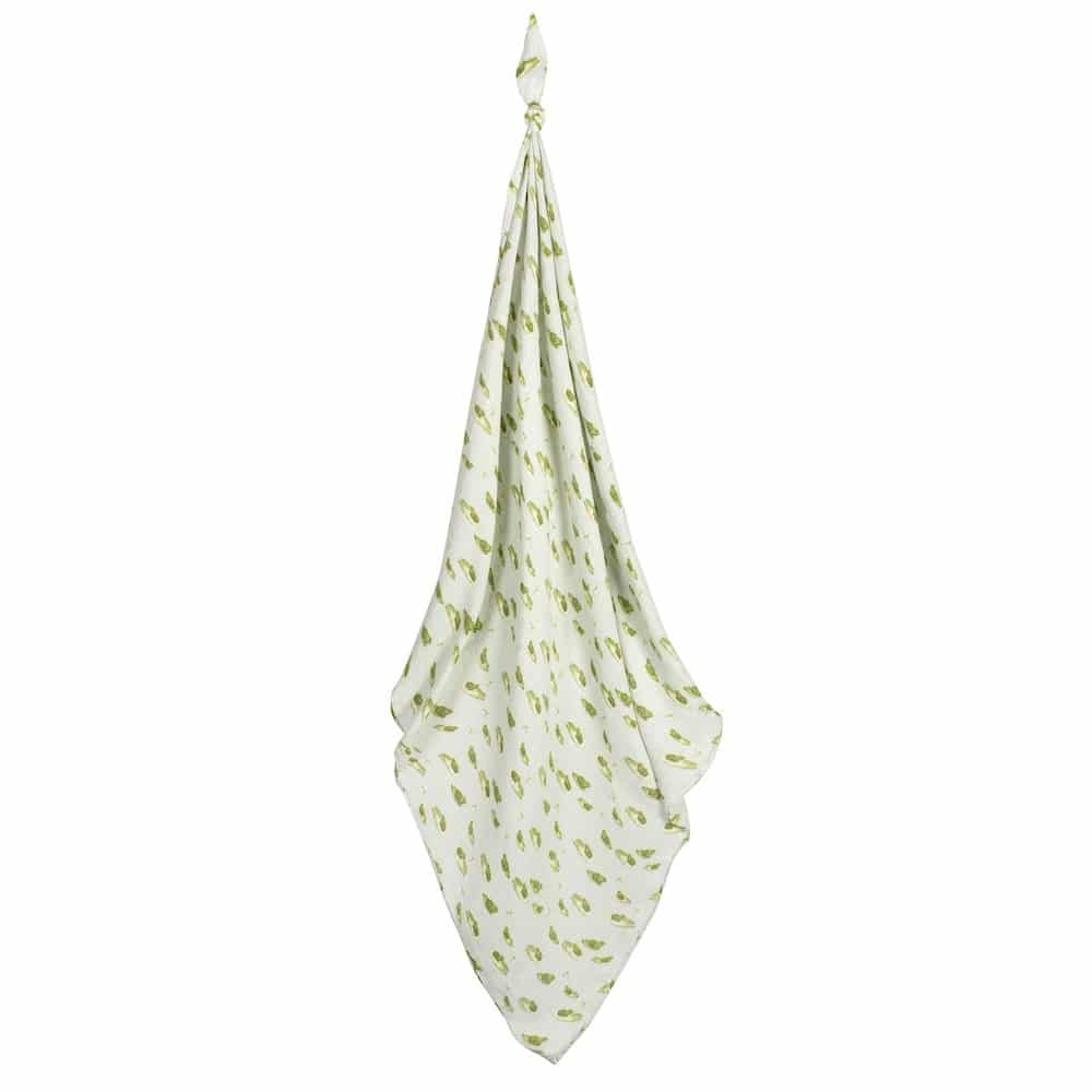Leapfrog print Bamboo Muslin Swaddle Blanket!
