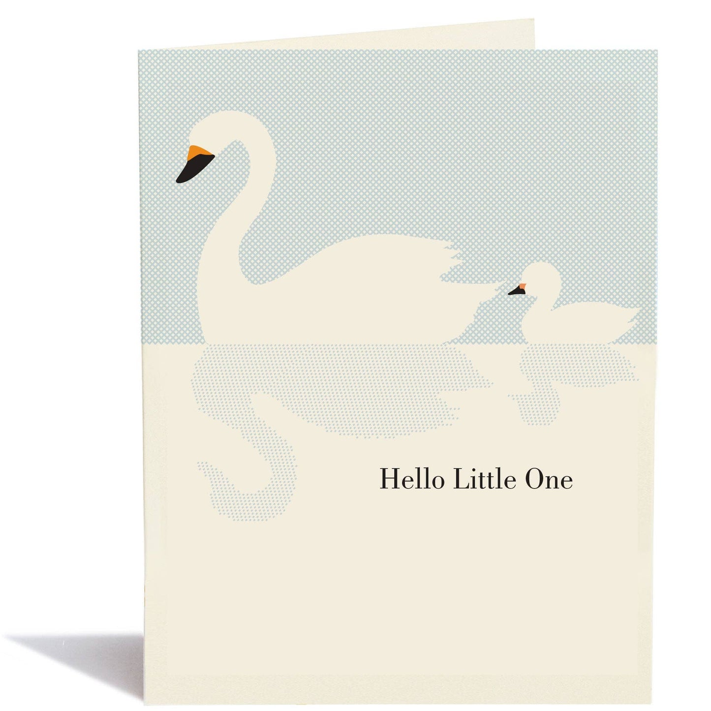 Swimming Swans Baby Card