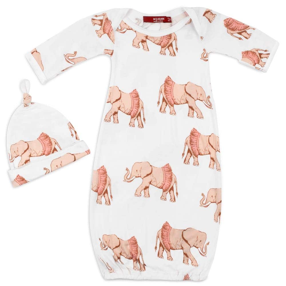 Bamboo Newborn Gown and Hat Sets