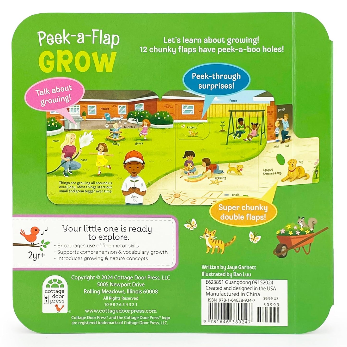 Peek-a-Flap Grow Children's Lift-a-Flap Board Book