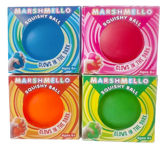 Marshmello Glow In The Dark Squishy Ball