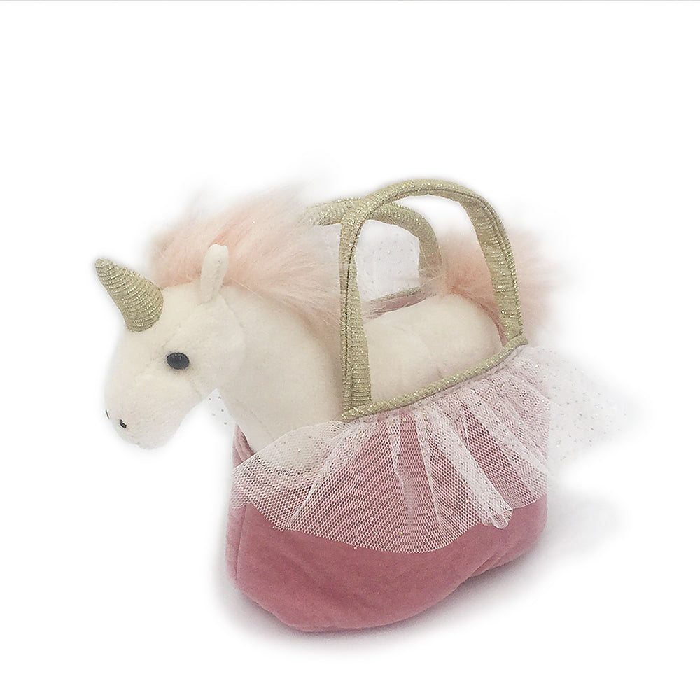 PRETTY UNICORN PLUSH TOY IN PURSE OPHELIA