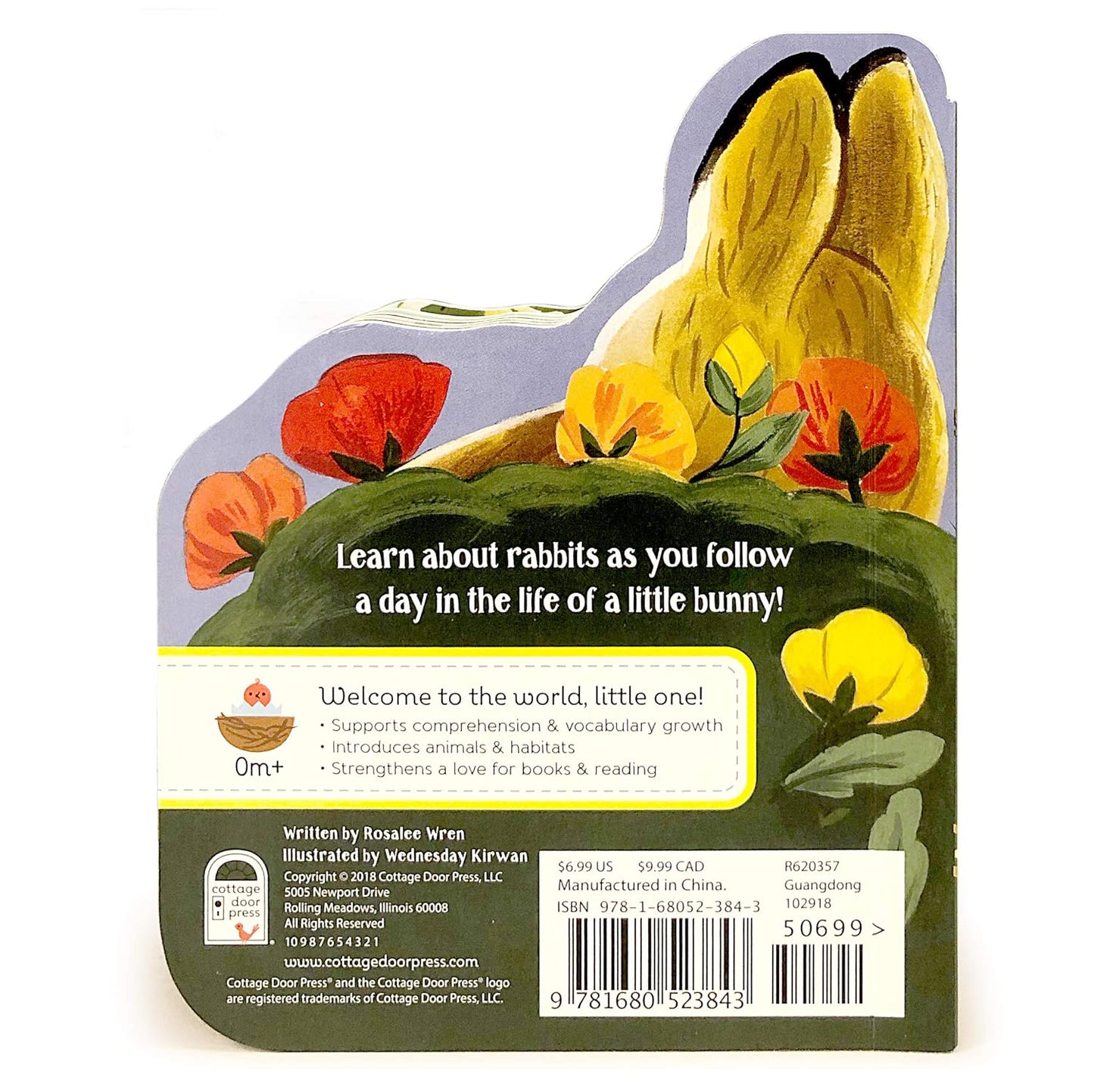A Little Bunny - Children's Animal Shaped Board Book