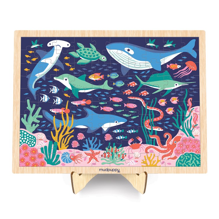 Ocean Life 100 Piece Wooden Framed Puzzle