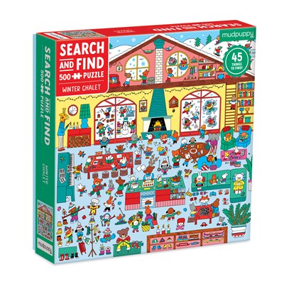 Winter Chalet 500 pc Search and Find Puzzle