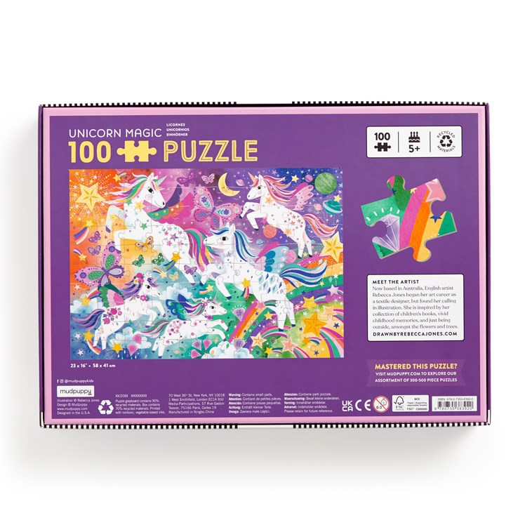 Unicorn Magic 100 Pc Puzzle