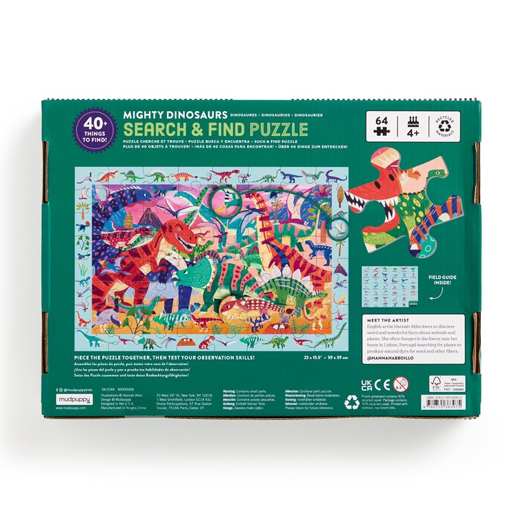 Mighty Dinosaur 64 Pc Search and Find Puzzle