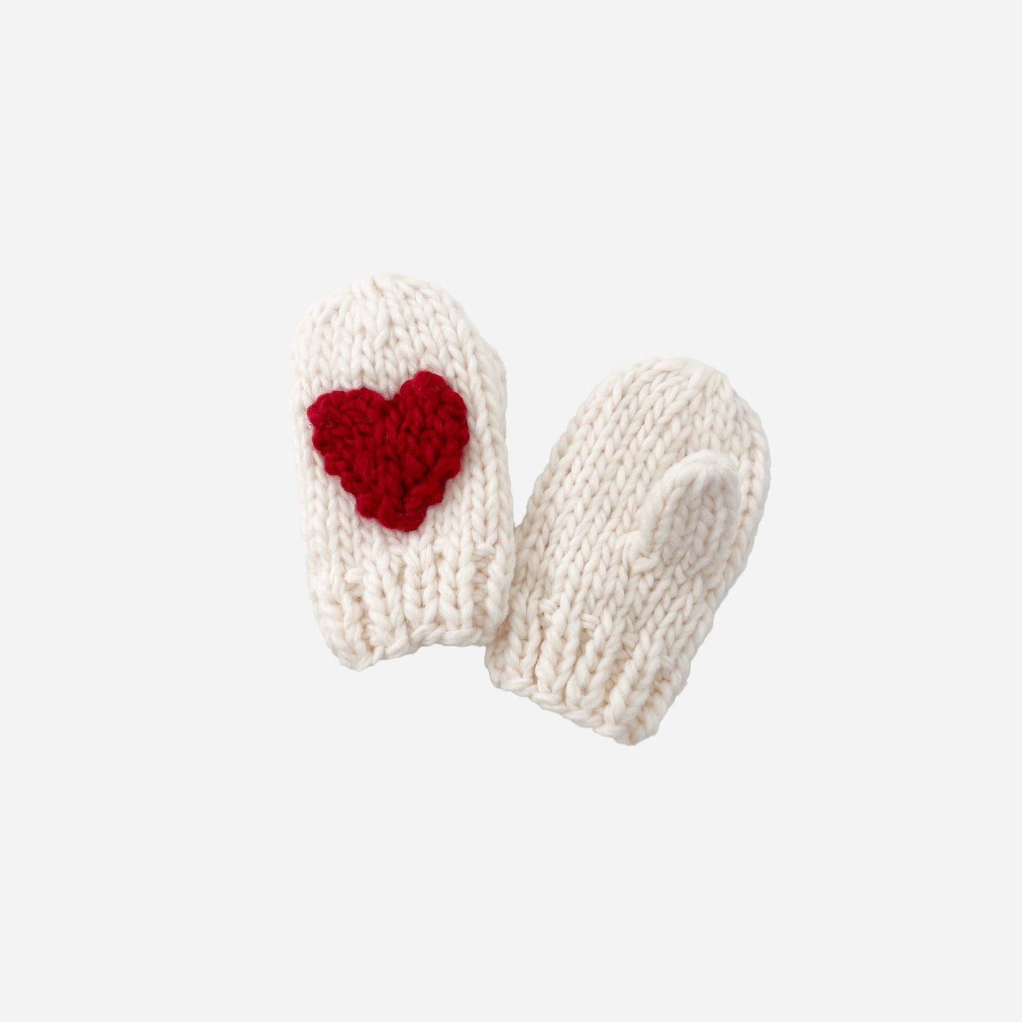 Heart Mittens Red Baby Kid Accessories Valentine's Love: S; 6-24m