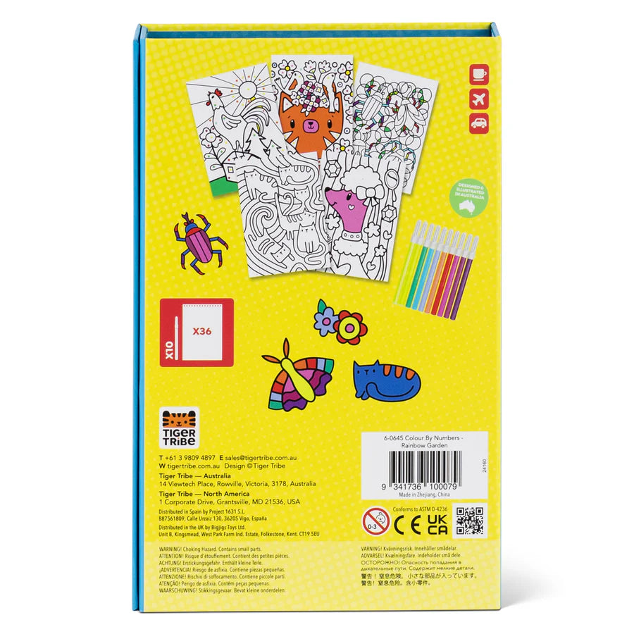 Color By Numbers - Rainbow Garden