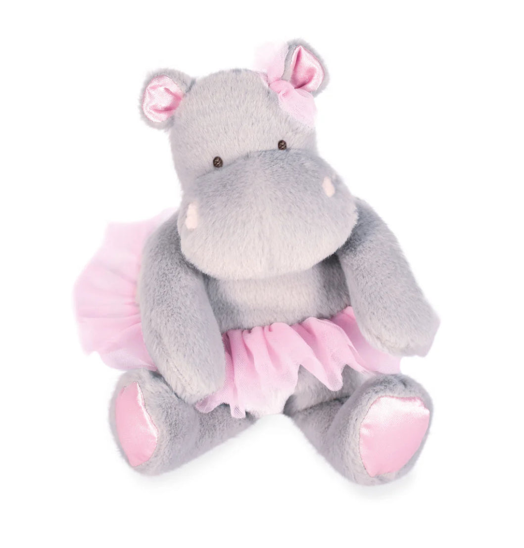 Pearl Gray Tutu Hippo Plush