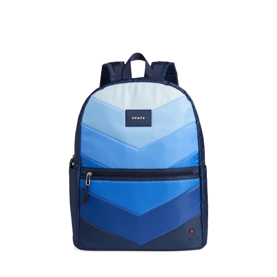 Kane Double Pocket Large Backpack Blue