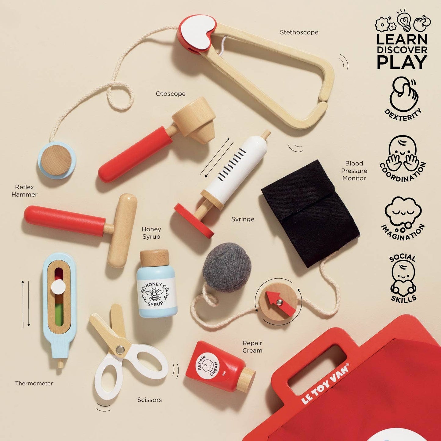 Vinatge Doctor Roleplay Wooden Kit