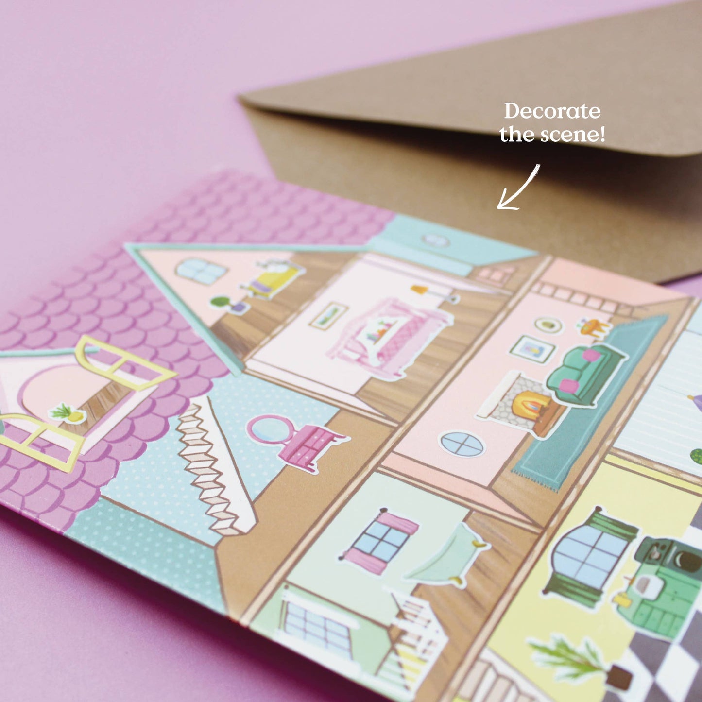 Sticker Scene Card - Dollhouse