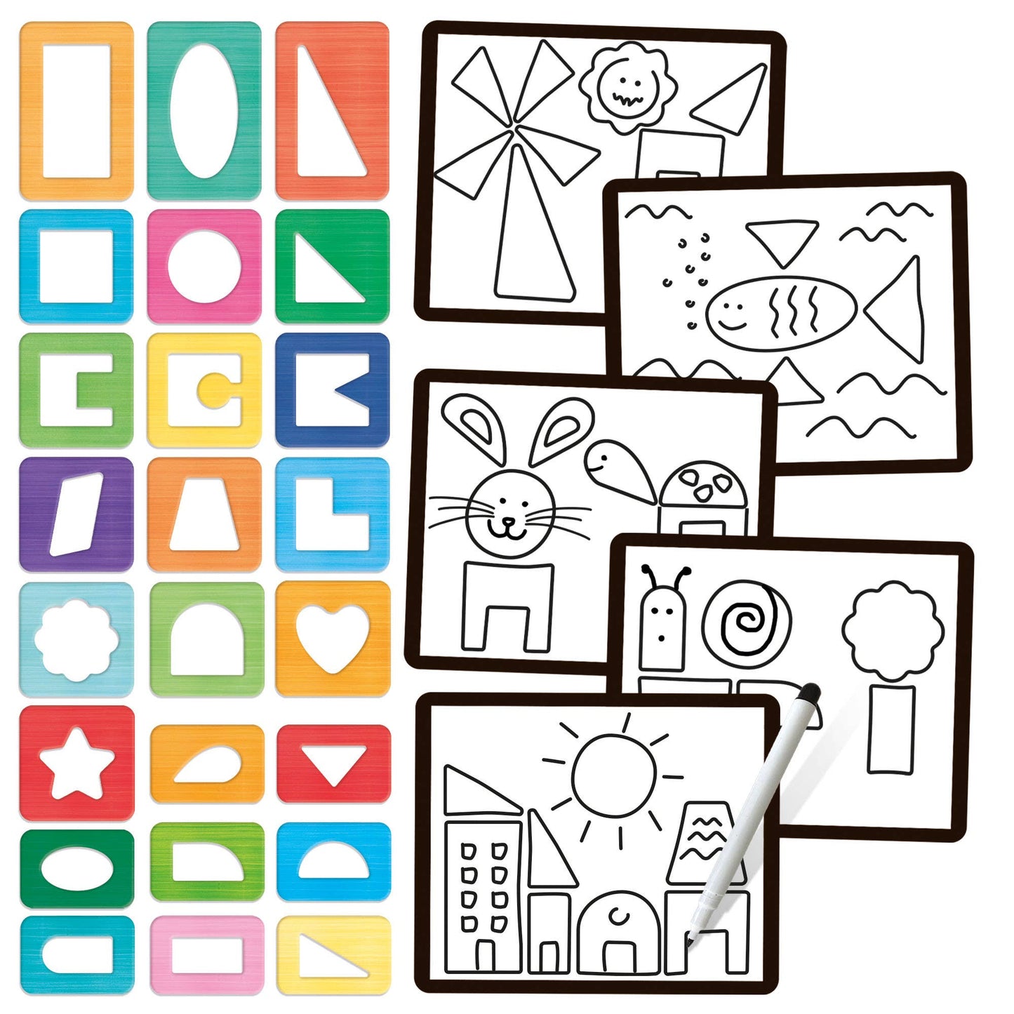 Stencil Montessori - Educational Toy for Preschoolers