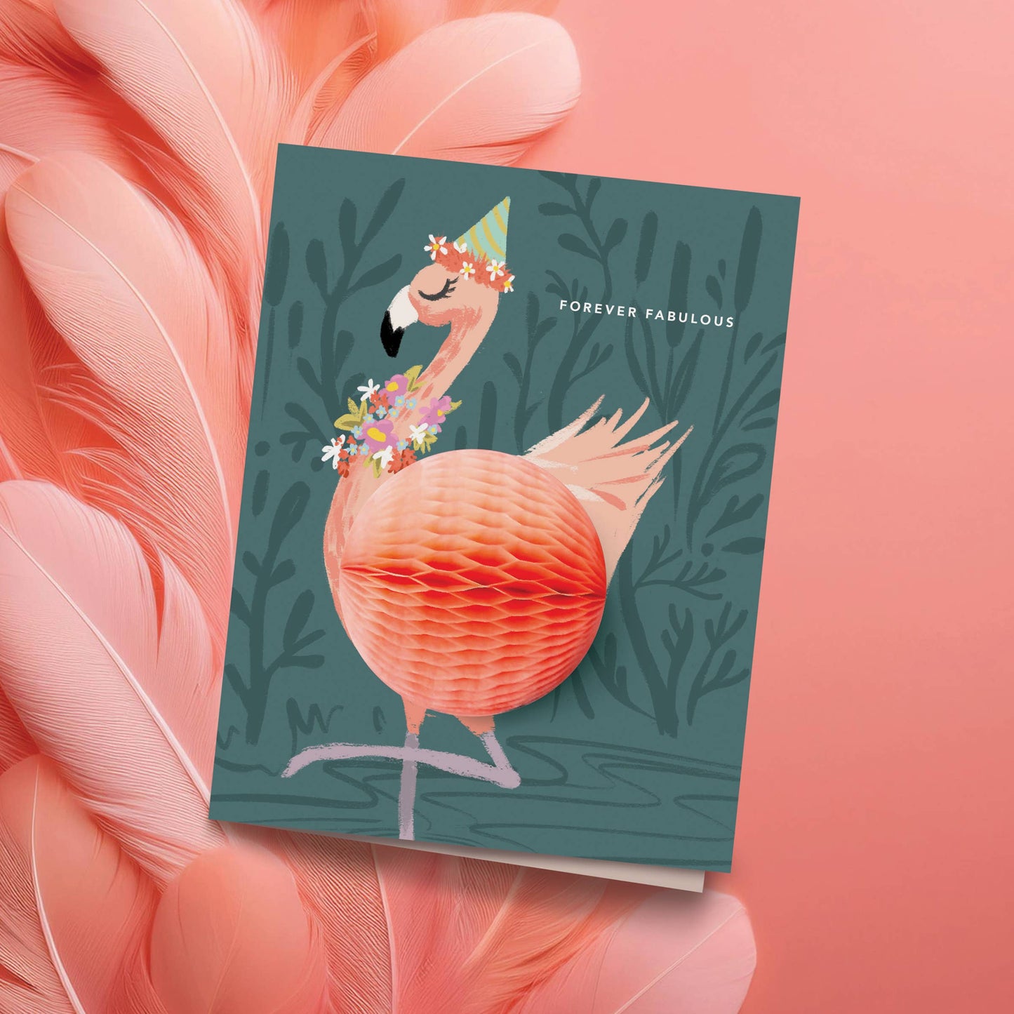 Pop-up Card - Flamingo Birthday