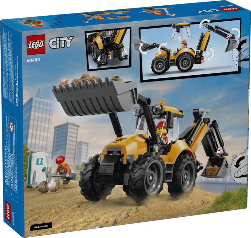 60480 LEGO City Yellow Backhoe Loader