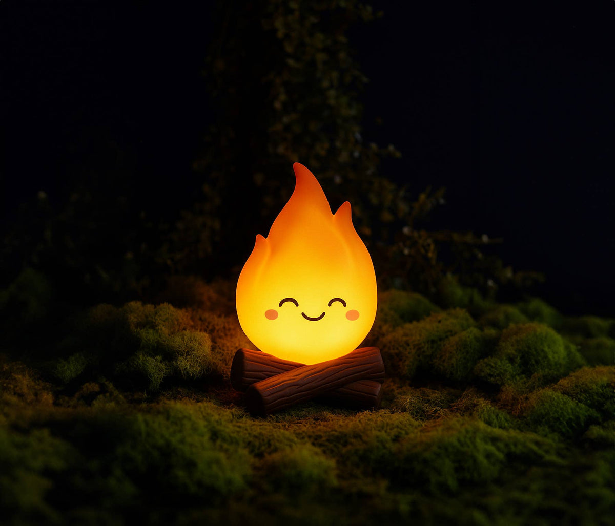 Mushi Ambient Fire Night Light - Squishy Silicone