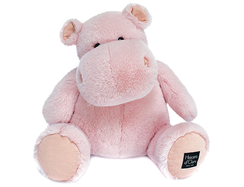 Powdery Pink Plush Hippo