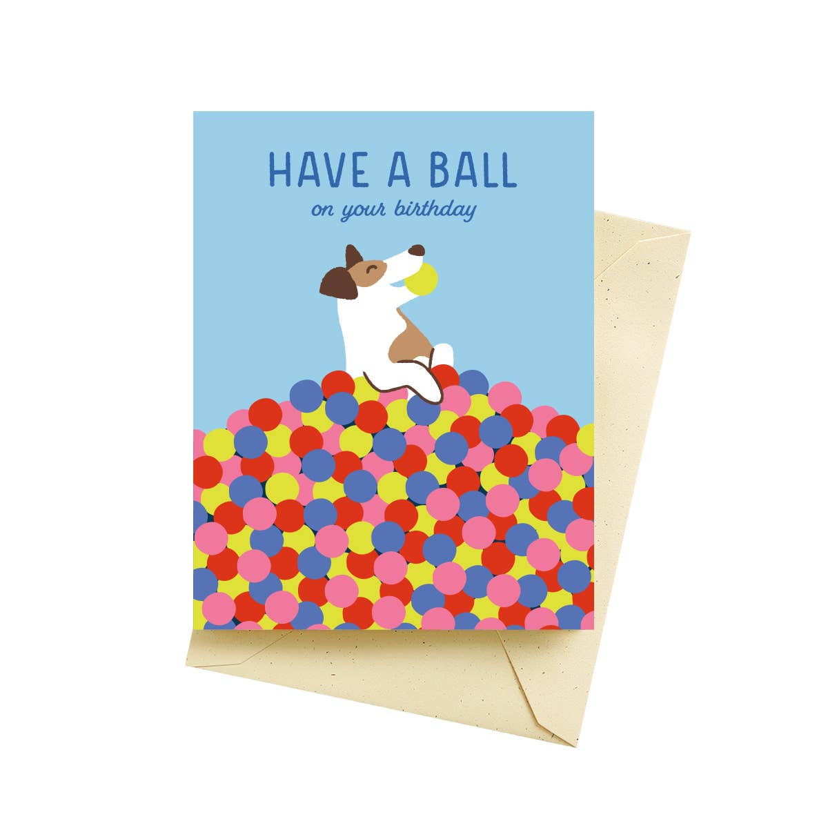 Ball Puppy Birthday Cards
