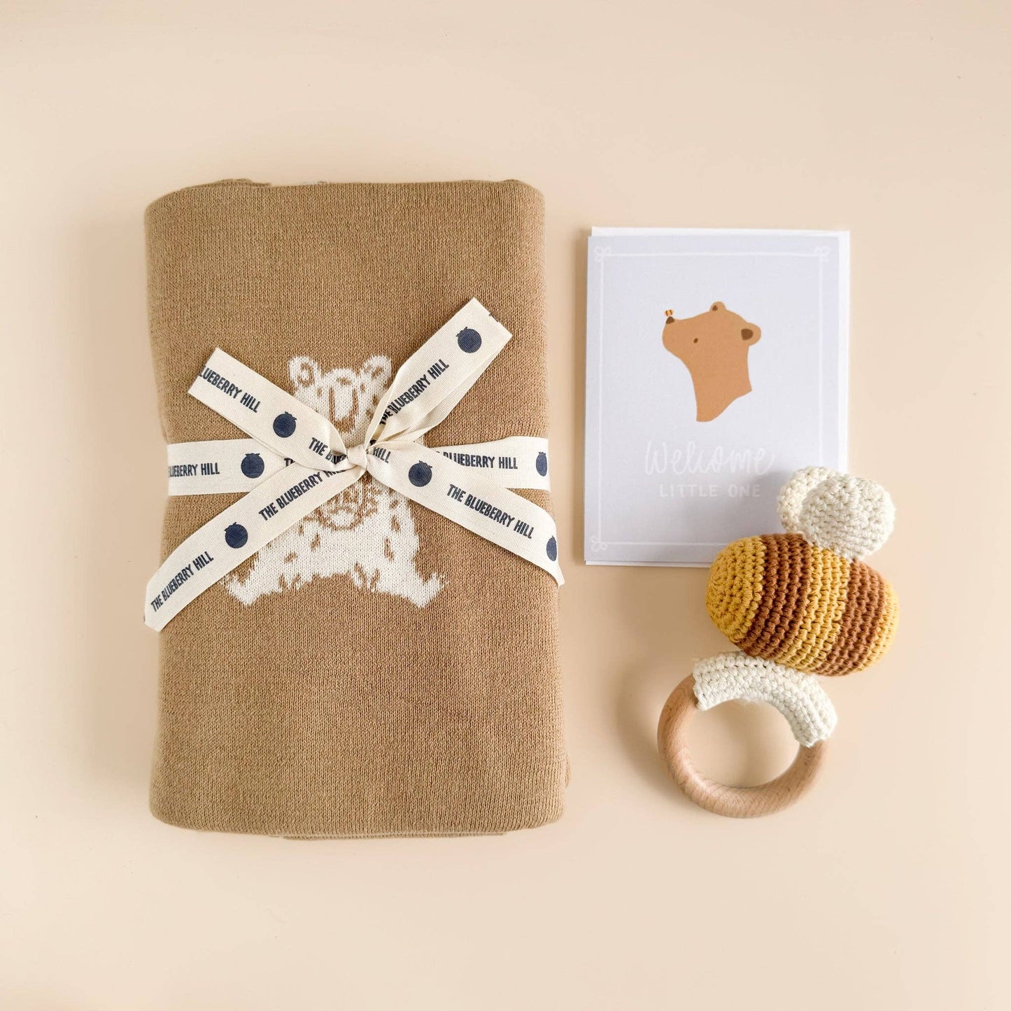 Greeting Card Welcome Little One Bee Bear