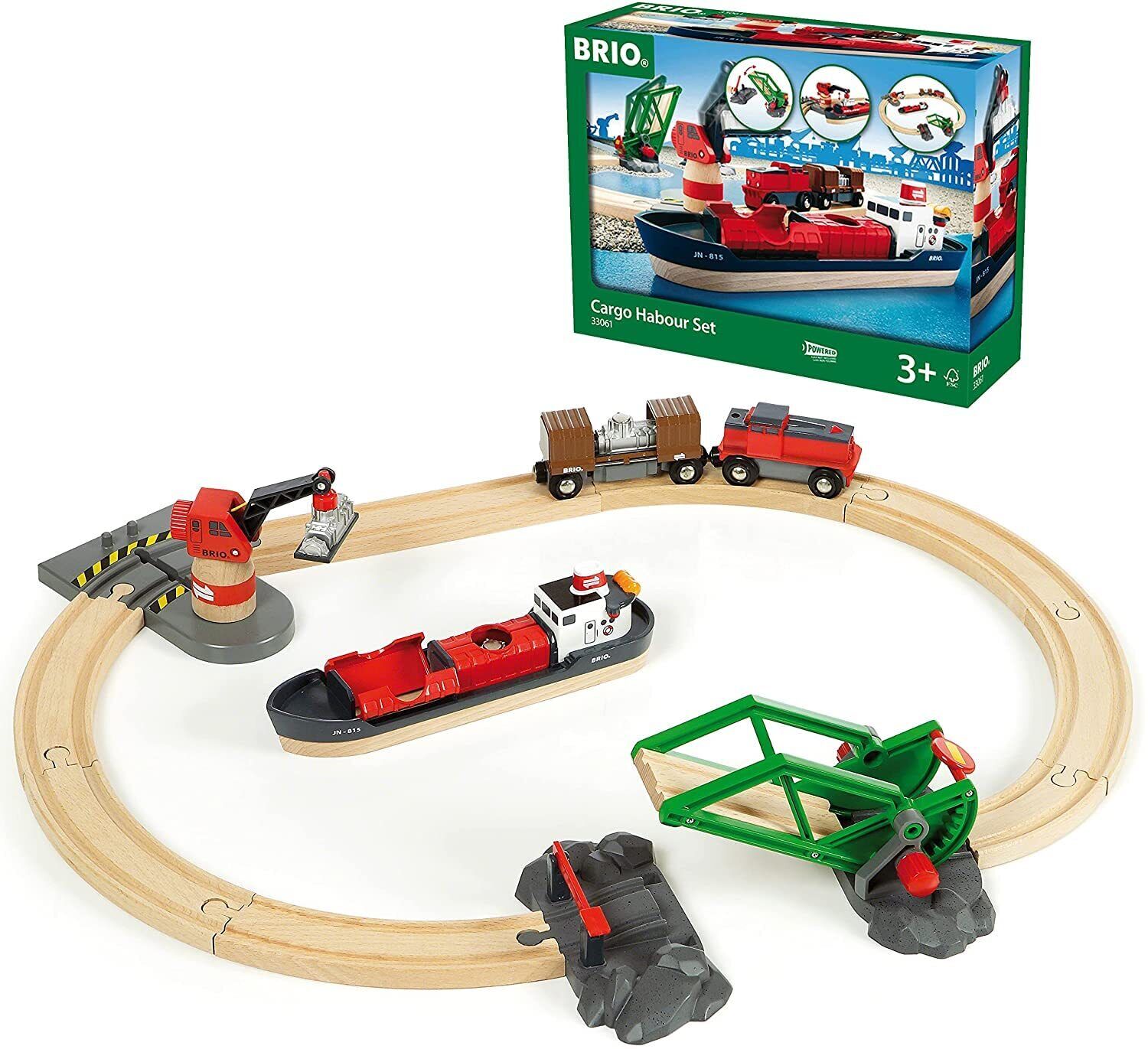 Brio Cargo Harbor Train Set Pebbles Toys Gifts