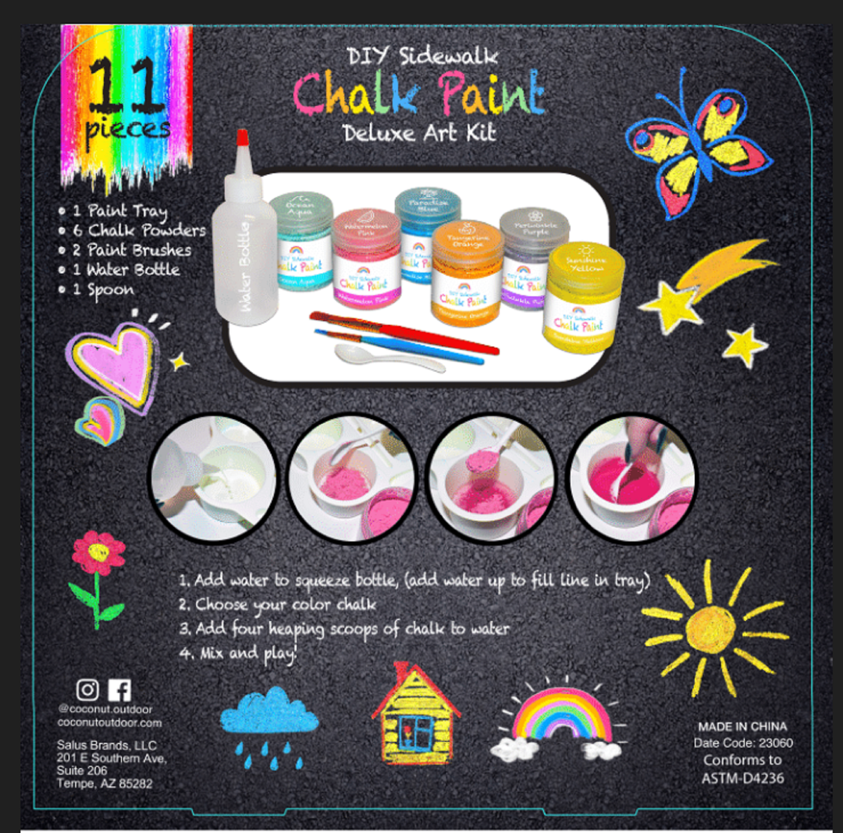 DIY Sidewalk Chalk Paint Set