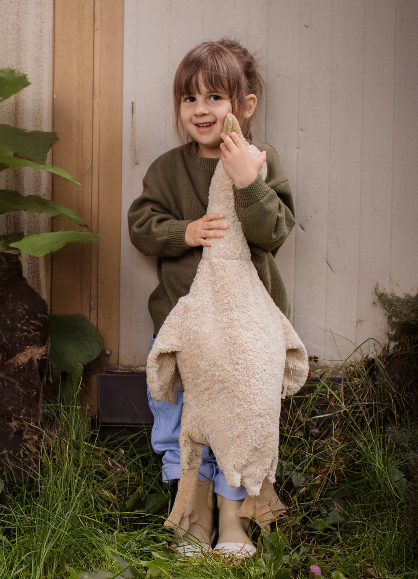 Cuddly animal Goose large | linen