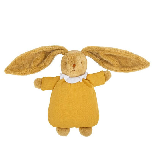 Angel's Nest Bunny Soft Toy with Rattle - Curry