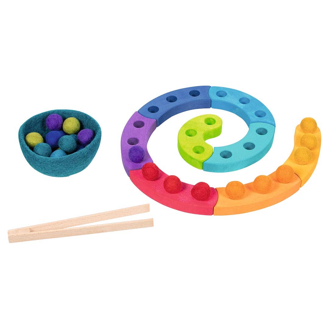 Color Sorting Game & Advent Spiral - 34 pieces
