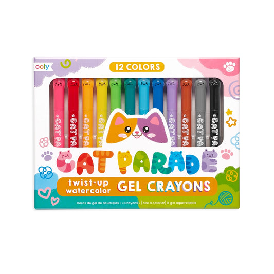 Cat Parade: Twist Up Watercolor Gel Crayons (12 ct)