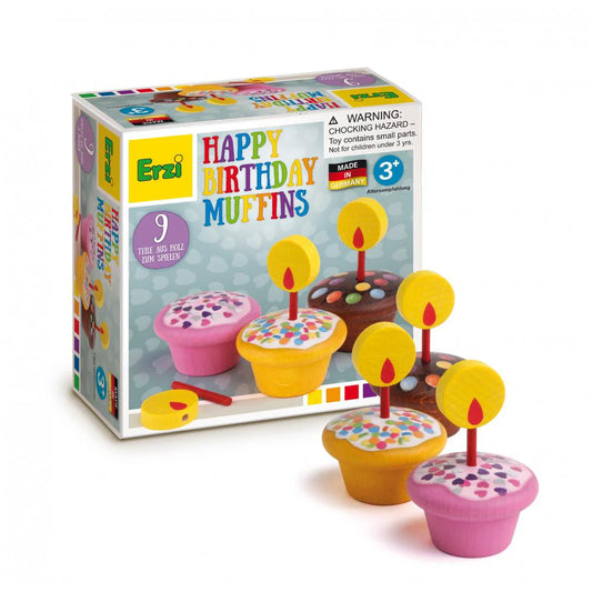 Happy Birthday Muffins, Wooden