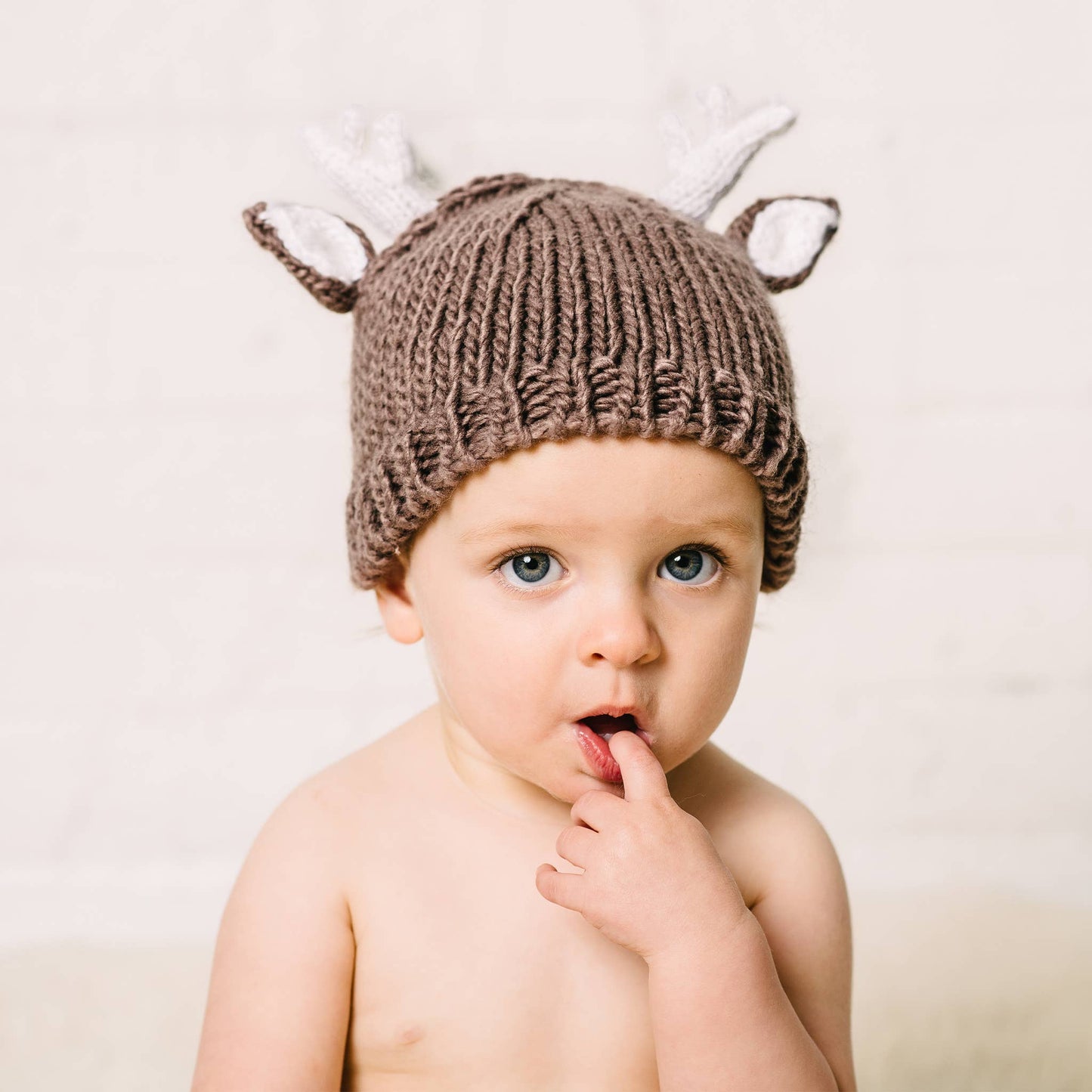 Hartley Deer Tan | Baby & Kids Hat Beanie Gift: XS; 3-6mths