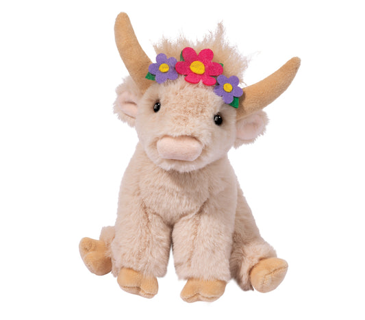 Highland Cow With Flower Crown
