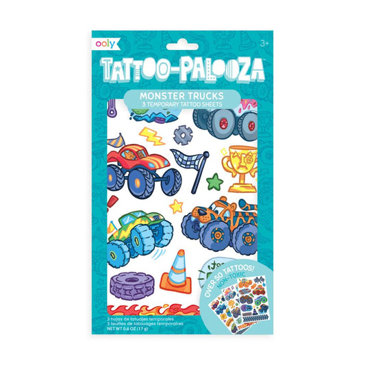 Tattoo Palooza Temporary Tattoos Monster Trucks