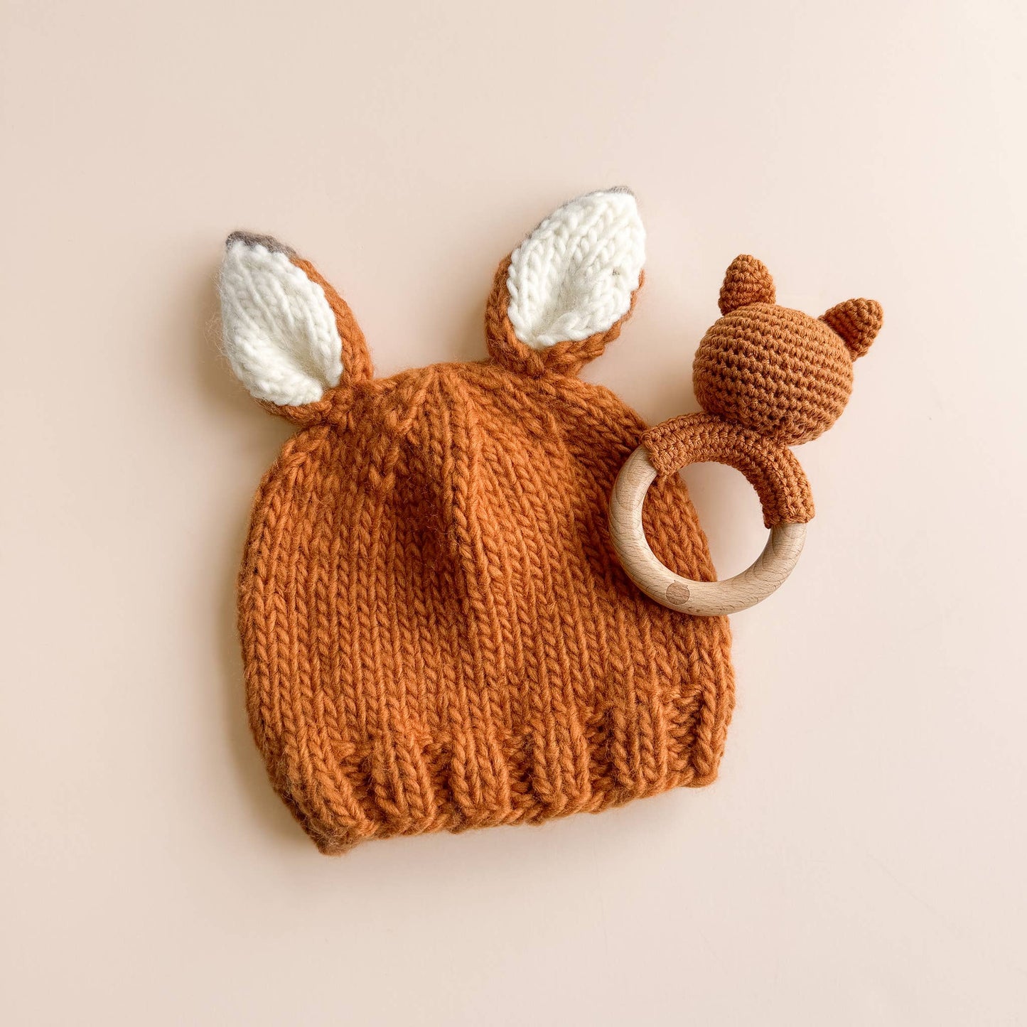 Rusty Fox Hat Clay Baby Kids Accessory Fall Woodland School: NB; 0-3M