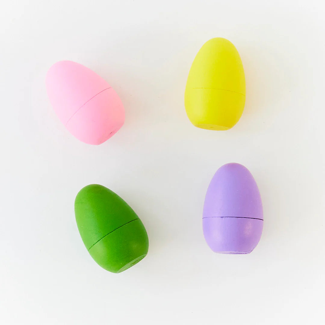 Wooden Pastel Eggs with Surprise